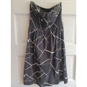 Billabong NWT strapless bustier dress M geometric cotton blend knit short comfy